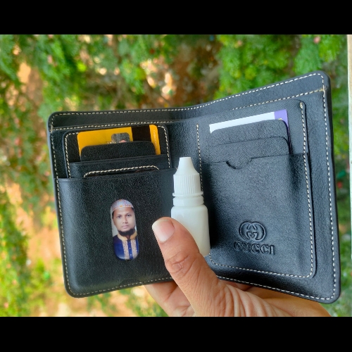 চামড়ার মানিব‍্যাগ+ফ্রি লেদার শাইনার